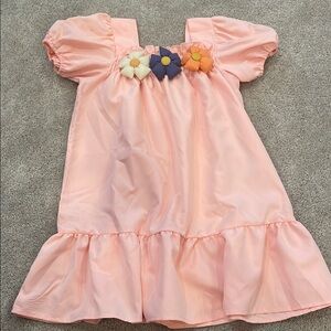Lola the boys girl Sundress with Square Neck and Puff Sleeves